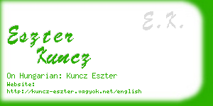 eszter kuncz business card